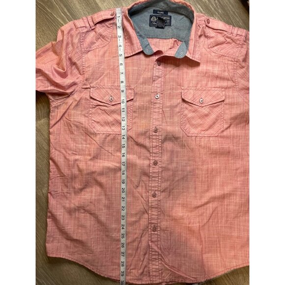 American Rag Red Shoulder Tabs Button Down Collared Western Shirt Sz XL - Picture 7 of 8